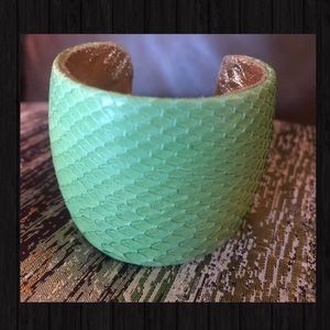Python cuff by Ted Rossi in Lime Green